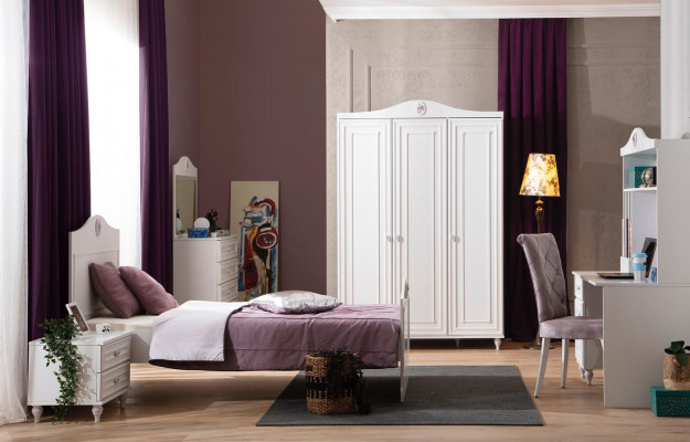 Design Stolik nocny Boczne Konsole Stołowe Biały stoły Meble Drewno Nowe