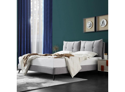 Double Hotel Łóżko łóżko Beżowe 180x200 Sleep Pokój Skóra Podkładka Design