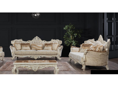 Zestaw sofowy 3+3 miejsce do siedzenia Ustawić Sofa Sofy Fotel Siedziba Materiał Zestaw Barokowy Grupa
