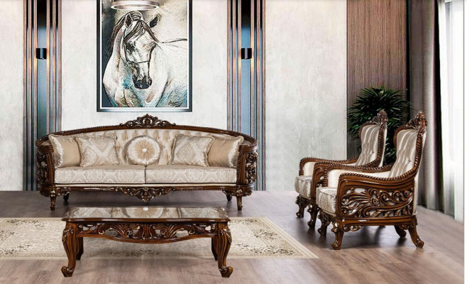 Ustawić Grupa Zestaw sofowy 3+1+1 Siedziba Sofa Fotel Sofy Materiał Salon 3szt