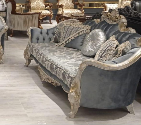 Grupa Zestaw sofowy 3+3 miejsce do siedzenia Luksusowa Sofa Fotel Sofy Materiał Zestaw Klasyczny Nowość