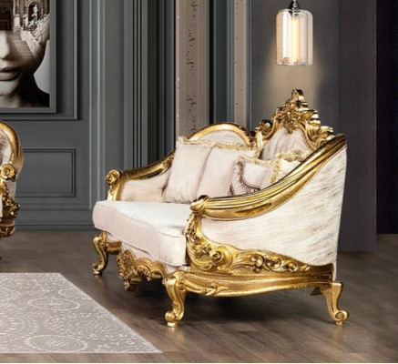 Kanapa Ustawić Zestaw sofowy 3+1+1 miejsce siedzące Fotel Zestaw Sof Materiał Sofa Barokowa Nowość