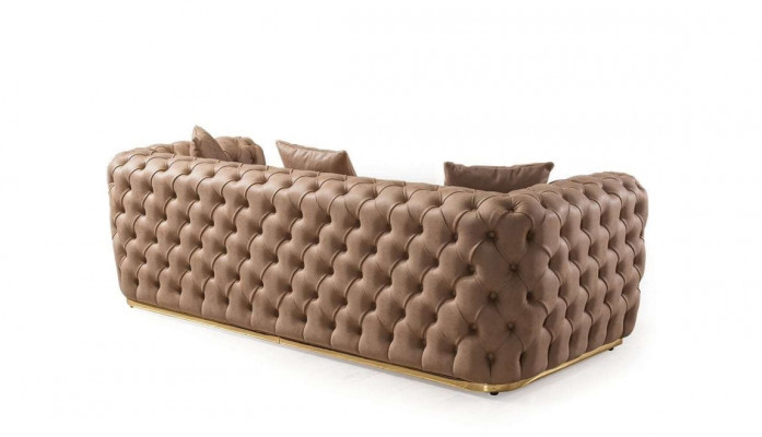 Apartament tapicerowany Zestaw sofowy 3+3 miejsce do siedzenia Chesterfield luksusowe Ustawić sofy Skóra