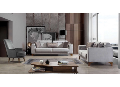 Zestaw sofowy 3+3+1 miejsce do siedzenia Ustawić Design Sofy Sofa Kanapa Podkładka Siedziba Kanapa