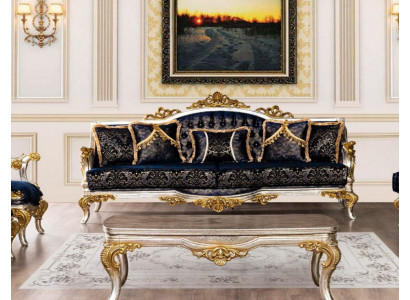 Siedziba sofa trzyosobowa 3 miejsce do siedzenia sofa sofy materiał styl barok rokoko klasyczny nowy