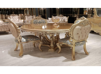 Okrągłe Stół obiadowy stół do jadalni jadalnia stoły Drewno Tabela Baroque Dining Luxury Meble