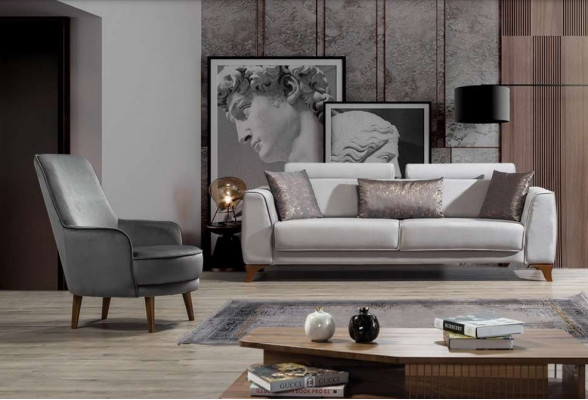 Zestaw wypoczynkowy Kanapa 3+1 Siedziba Ustawić Design Sofy Sofa Barokowa Podkładka Fotel