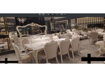 stoły stół do jadalni Stół obiadowy jadalnia Drewno Tabela Baroque Dining Luxury Meble Nowe