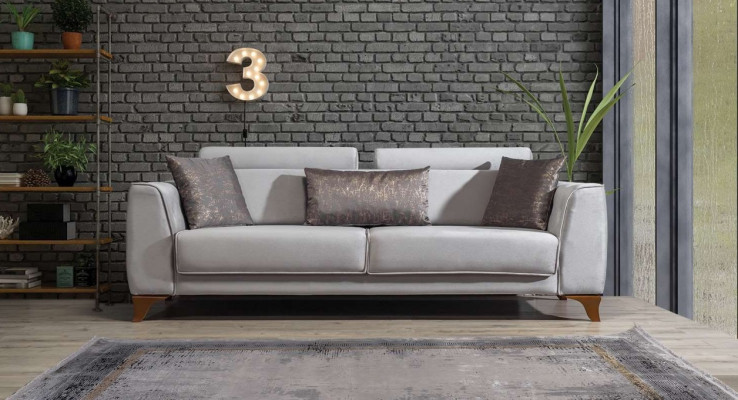 Sofa 3 miejsce do siedzenia Design Sofy Podkładka Siedziba Design Trzyosobowa Modern Material Meble Nowe