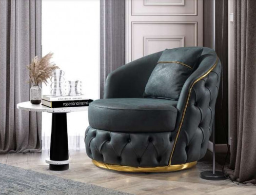 Fotel Chesterfield Siedziba Barokowy Rokoko Design Nowoczesny Salon Podkładka Tron