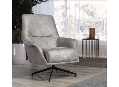 Fotel Design Kanapa Sofa Relaks Skóra Lounge Club miejsce siedzące Luksus Siedziba Szary Nowoczesny