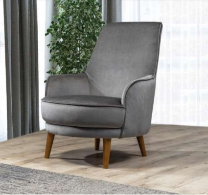 Fotel Siedziba Nowoczesny Design Pokój Dzienny Podkładka Jednoosobowa Relaks Szary Styl Luksus