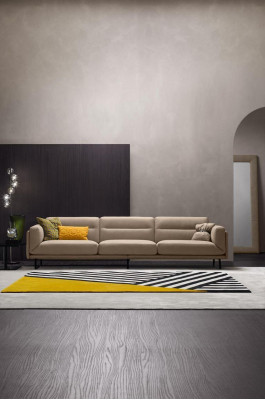 Sofa 4 miejsce do siedzenia skórzane sofy luksusowa designerska kanapa beżowa luksusowa podkładka czteroosobowa xxl