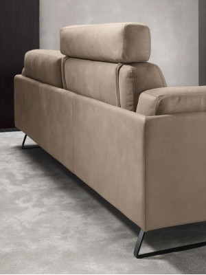 Sofa 4 miejsce do siedzenia skórzane sofy luksusowa designerska kanapa beżowa luksusowa podkładka czteroosobowa xxl