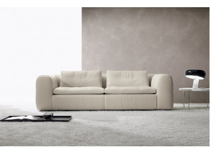 Sofa 3 Siedziba Meble Skóra Biały Sofy Trzyosobowe Luksusowy Salon