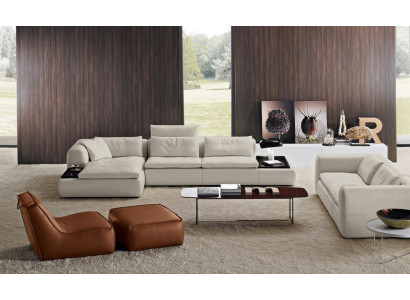 Design Sofa L Shape Podkładka Kanapa Salon Narożnikowa kanapa Skóra Luxury Meble