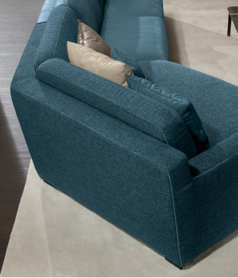 Design Sofa L Shape Podkładka Kanapa Meble do salonu Meble Narożnikowa kanapa Włókienniczy Niebieski