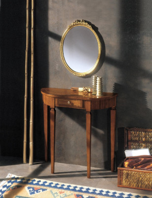 Meble w stylu Art Deco Stół konsolowy Lustro Drewno Włoskie stoły konsole 2 szt