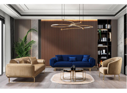 Zestaw Sofa 3+3+1 Siedziba Nowoczesny Zestaw sofowy Salon Luksus Ustawić Nowy