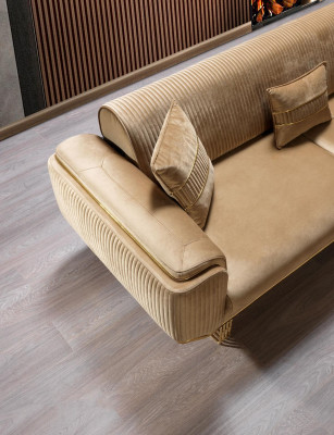 Zestaw Sofa 3+3+1 Siedziba Nowoczesny Zestaw sofowy Salon Luksus Ustawić Nowy