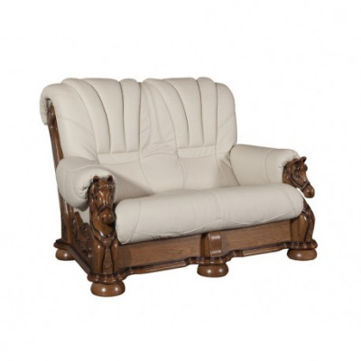 Klasyczny Zestaw sofowy Kanapa Podkładka Ustawić Siedziba Sofa Skóra Drewno 3+2+2 Zestaw