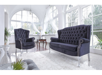 Klasyczny Chesterfield Zestaw sofowy 3+1 miejsce do siedzenia Sofa Couch Podkładka Aksamit