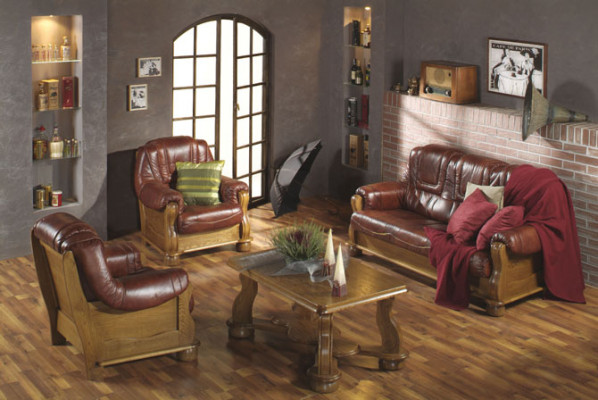 Zestaw sofowy 3+1 miejsce do siedzenia Classic Żywy krajobraz Sofy Kanapy Podkładka Sofa