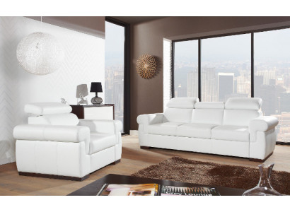 Sofa 3 miejsce do siedzenia Design Sofy Podkładka Kanapy 100% Skóra Relaks Moderne