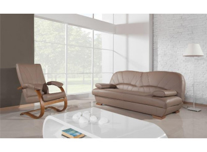 Design Sofa Prawdziwa skóra Zestaw sofowy 3+1 Siedziba Modern Couch Podkładka