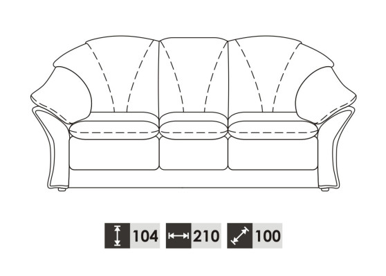 Design Relaks Sofy Kanapa Podkładka trzyosobowa kanapa sztuczna skórzana sofa
