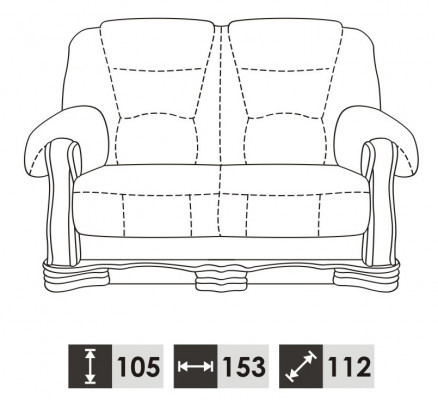 Sofa dwuosobowa 2 miejsce do siedzenia Sofy klasyczne Podkładka Nowe kanapy (ref. 3+1 osobowa)