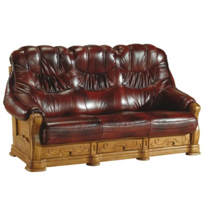 Klasyczna kanapa trzyosobowa Sofa Podkładka Sofa 3 miejsce do siedzenia Skóra dekoracyjne kanapy