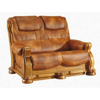 Dwuosobowa kanapa Klasyczna skórzana sofa Podkładka Couch Sofa 2 miejsce do siedzenia Skóra