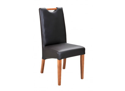 Design Fotel Zestaw Podkładek 4x Krzesło Drewno 100% Skóra Krzesła Gastro jadalnia