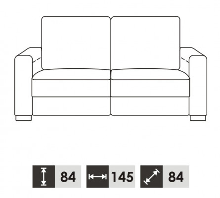 Dwuosobowa kanapa Klasyczna skórzana sofa Kanapa Podkładka Sofa 2 miejsce do siedzenia Skóra