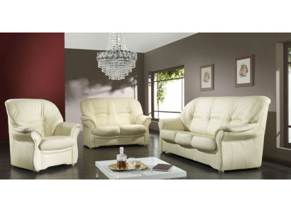 Zestaw sofowy Prawdziwa skóra Sofa 3+2 Siedziba Modern Design Podkładka Ustawić Zestaw