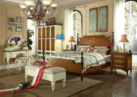 Stylowy 7-częściowy kompletny zestaw Sypialnia elegancja dla Twojej Sypialni