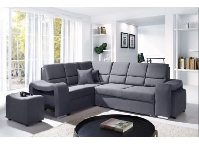 Sofa Sofa Rozkładana Sofa z funkcją łóżka + Podstawa łóżka Narożnikowa kanapa Couch NOWOŚĆ!