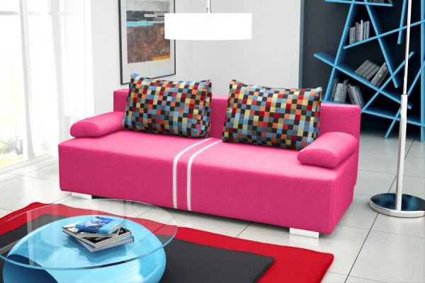 Sofa rozkładana 3-miejsce siedzenia z funkcją spania, Podstawa łóżka I rozkładana kanapa - designerska sofa