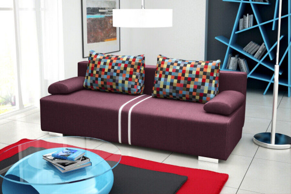 Sofa rozkładana 3-miejsce siedzenia z funkcją spania, Podstawa łóżka I rozkładana kanapa - designerska sofa