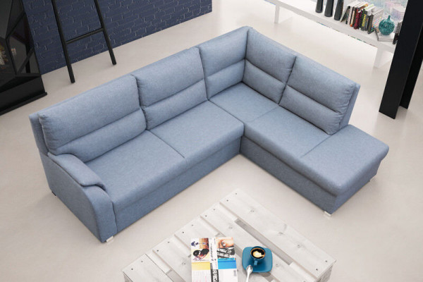 Sofa Sofa Rozkładana Sofa z funkcją łóżka + Podstawa łóżka Narożnikowa kanapa Couch - NOWOŚĆ!