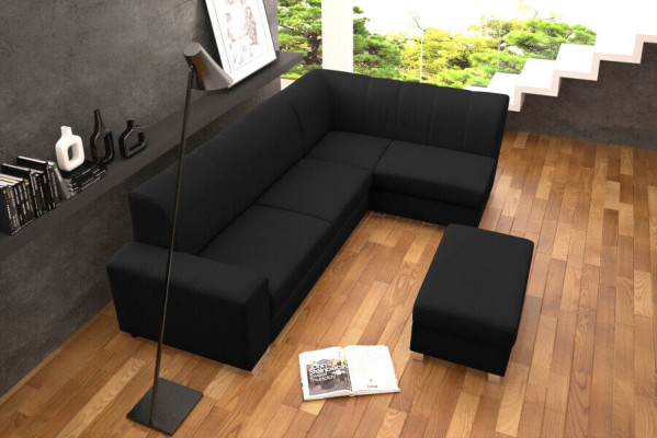 Sofa Sofa Rozkładana Sofa z funkcją łóżka + Podstawa łóżka Narożnikowa kanapa Couch NOWOŚĆ