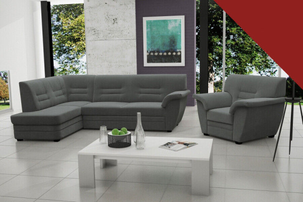 Sofa Sofa Rozkładana Sofa z funkcją łóżka + Podstawa łóżka Narożnikowa kanapa Couch NOWOŚĆ