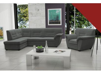 Sofa Sofa Rozkładana Sofa z funkcją łóżka + Podstawa łóżka Narożnikowa kanapa Couch NOWOŚĆ
