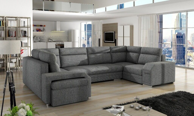 XXL Żywy krajobraz Narożnikowa kanapa Sofa Kanapa Podkładka Ustawić Designer Kształt U Narożnik Nowość