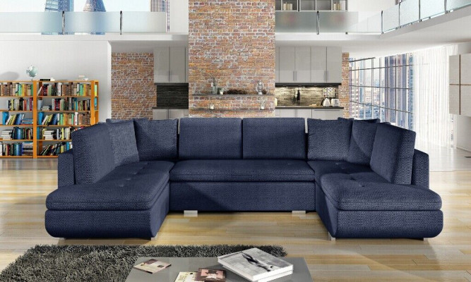 XXL Żywy krajobraz Narożnikowa kanapa Sofa Couch Podkładka Ustawić Narożnik Designer New Material