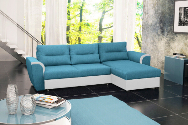 Sofa Sofa Rozkładana Sofa z funkcją łóżka + Podstawa łóżka Narożnikowa kanapa Couch NOWOŚĆ