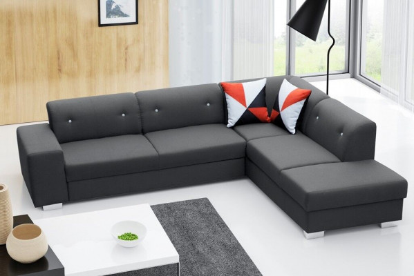 Sofa Sofa Rozkładana Sofa z funkcją łóżka + Podstawa łóżka Narożnikowa kanapa Couch NOWOŚĆ