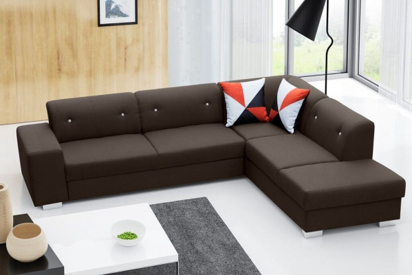 Sofa Sofa Rozkładana Sofa z funkcją łóżka + Podstawa łóżka Narożnikowa kanapa Couch NOWOŚĆ
