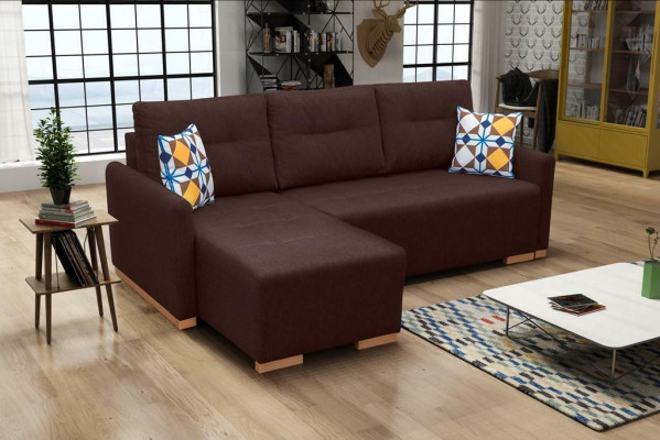 Sofa Designerska Sofa Rozkładana Sofa z funkcją łóżka - Podstawa łóżka Couch Narożnikowa kanapa